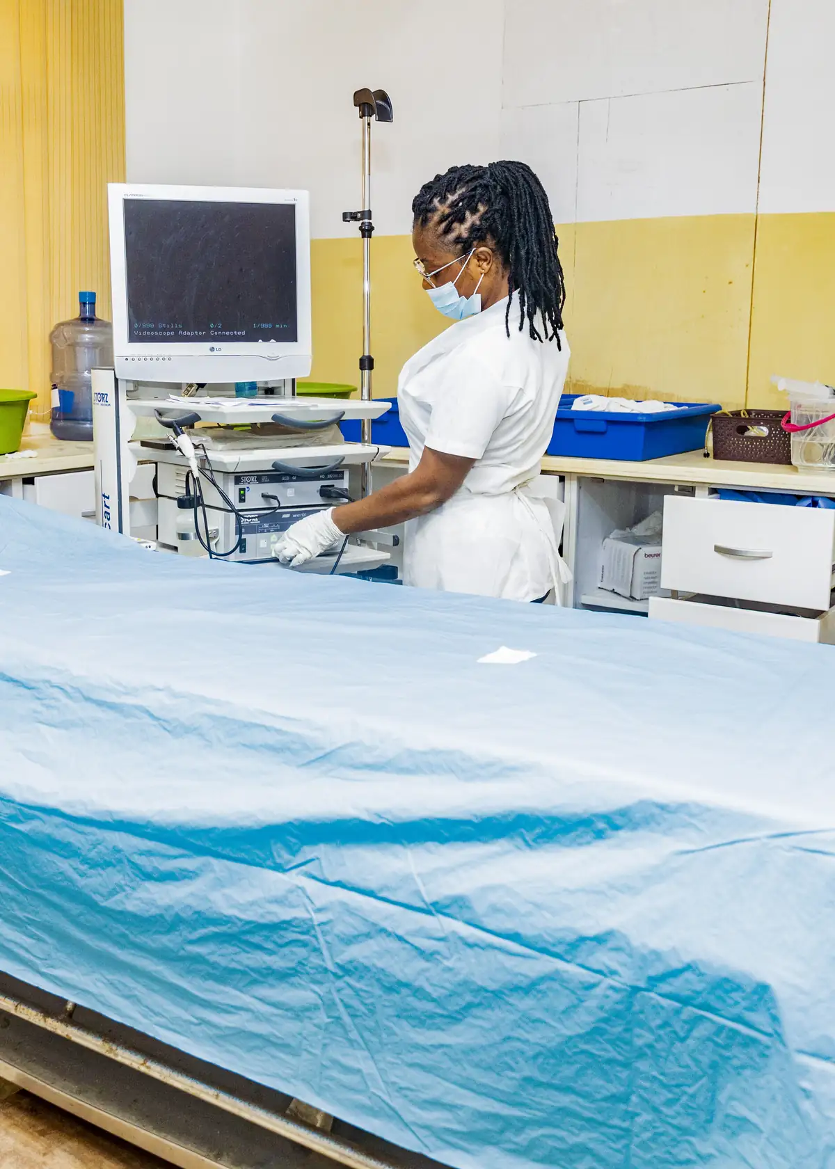 Scanning room at Oak Tree Medical Services in Cape Coast, Ghana